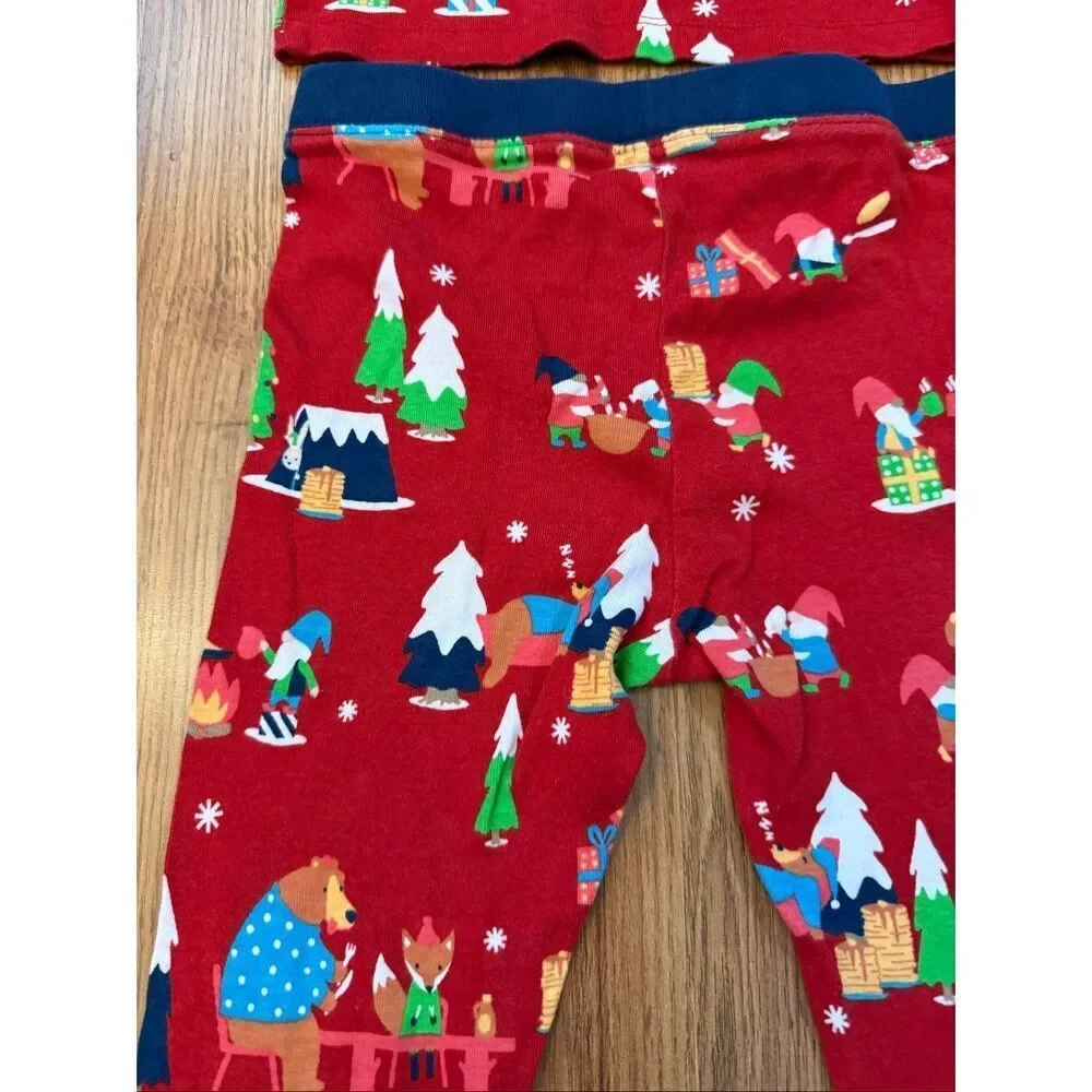 Wondershop Kids' Christmas Elf Long Sleeve Cotton Pajama Set Multicolor Size 8